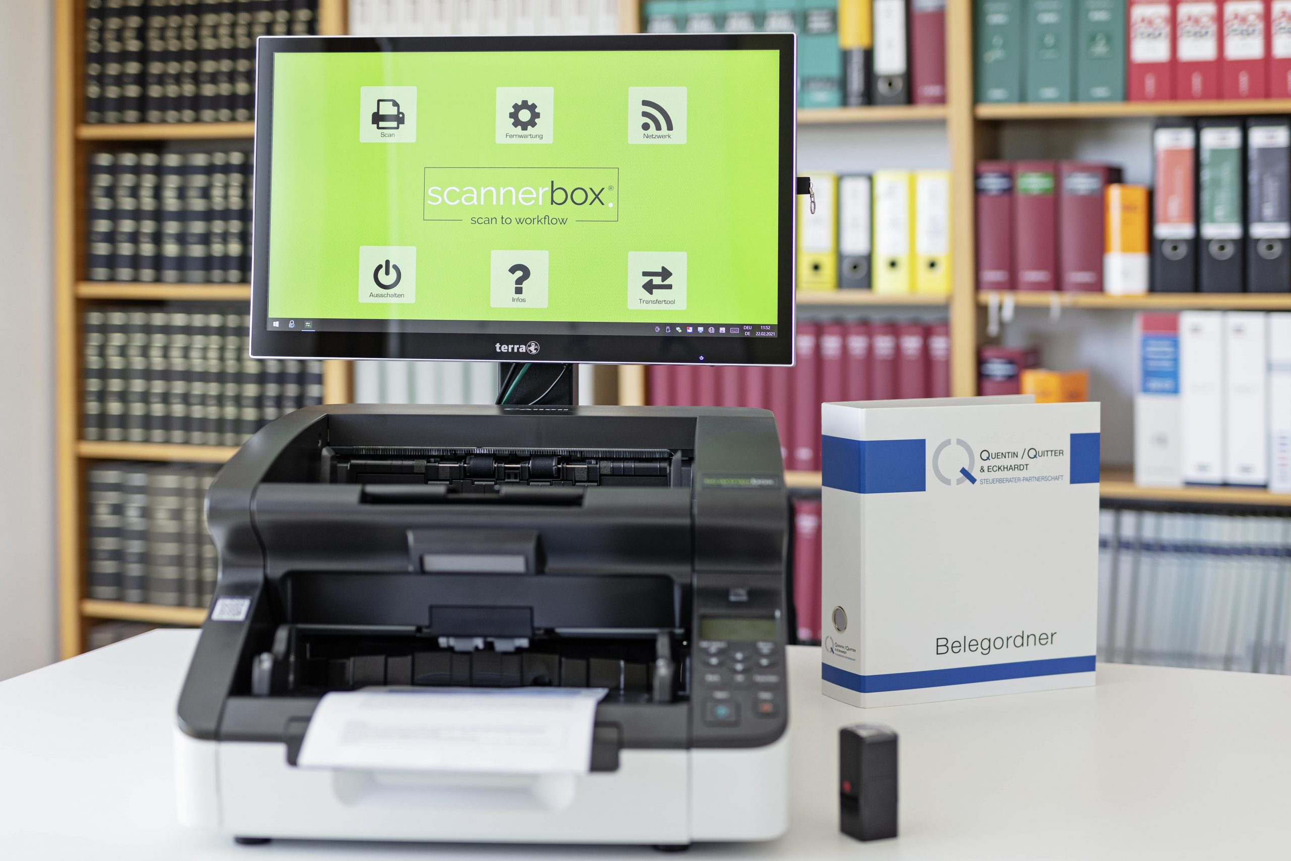 Scannerbox für Belege bei QQE